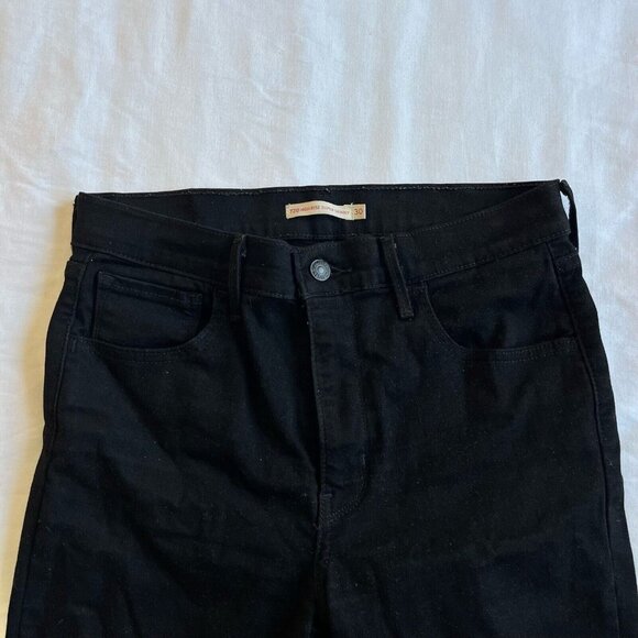 Levis Womens Pants 720 High Rise Super Skinny Black Jeans Size 30 - Picture 2 of 8